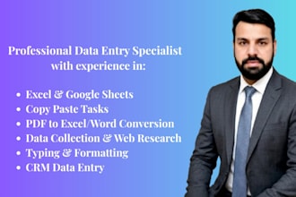 do fast and accurate data entry, excel spreadsheet and copy paste work