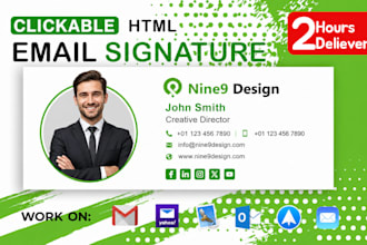 make clickable html email signature for outlook gmail apple mail signature