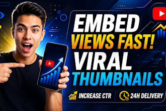 design eye catching youtube thumbnails in 24 hours
