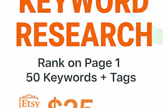 do expert etsy SEO keyword research to rank your listings