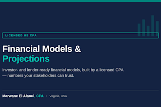 build financial models and projections as a CPA