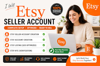 set up etsy shop, etsy seller account, listings and kyc