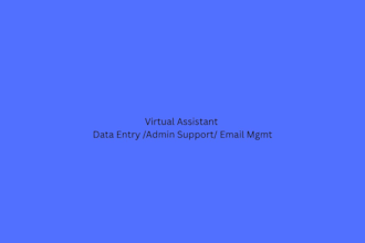 be your virtual assistant for admin data entry and email