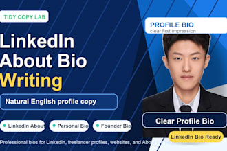 write your linkedin about section and professional bio