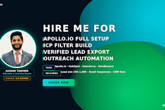 set up apollo io for b2b prospecting and automated outreach sequences