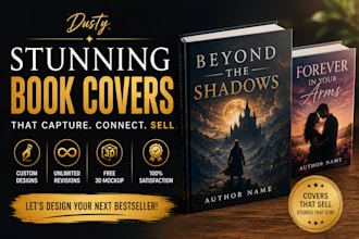 design ebook cover, book cover design, kdp design or kdp book cover