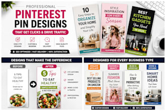 design eye catching pinterest pins for affiliate marketing and ecommerce