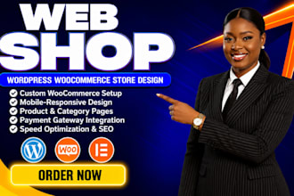 design or redesign wordpress woocommerce ecommerce website