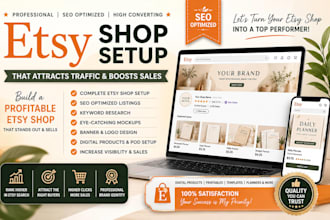 design etsy digital products seo listing etsy store setup etsy shop store setup