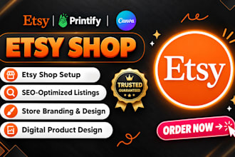design etsy digital products seo listing etsy store setup etsy shop store setup