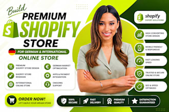 build premium shopify store for german, redesign international online store