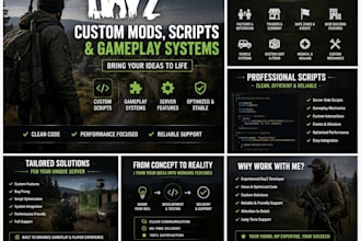 create custom dayz mods, scripts and gameplay systems
