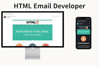 develop a responsive, dark mode friendly email