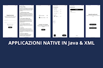 develop a custom android app using java and XML