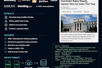 scrape news articles from bloomberg, reuters, ny times, any site