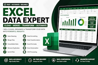 clean, merge, consolidate,transform and automate  microsoft excel or CSV data