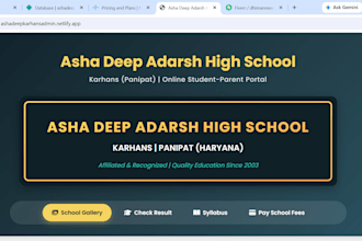create school website with student result system and online fee payment