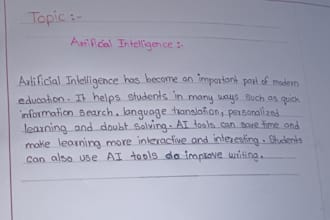 provide neat handwritten notes