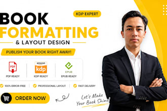 do book formatting and layout design for print and kindle