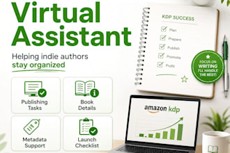 be your amazon KDP virtual assistant for indie book publishing
