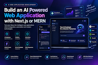 build an ai powered web application with nextjs or mern