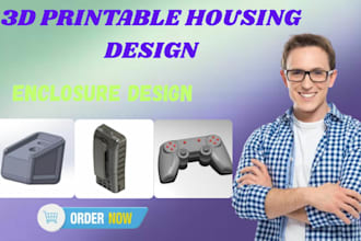 design pcb enclosure, electronic casing and 3d printable product housing design