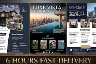 design real estate flyers brochures and property marketing materials