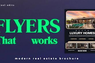 design modern real estate flyers and property brochures fast