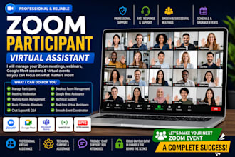 be your zoom participant organiser zoom meeting coordinator audience management,
