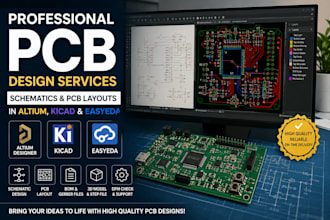 design custom pcb schematics and pcb layouts in altium, kicad, and easyeda
