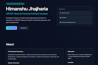 create websites and manage databases and data