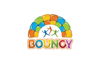 design an modern bounce house logo with vector file