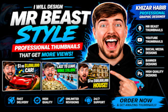 design modern youtube thumbnail
