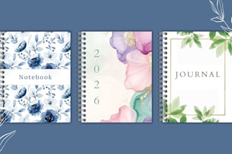 design low content book interior and cover for amazon KDP