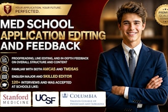 proofread and edit your medical school personal statement, sop and amcas