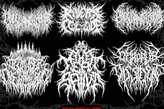 make your death metal, deathcore and black metal logo