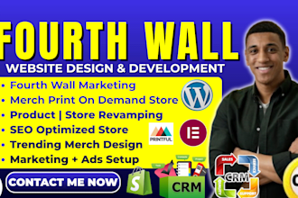 do fourthwall website merch etsy store setup fourth wall store merch pod store
