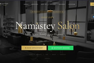 design a premium business website or salon website