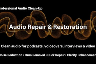clean, repair and restore your audio recording