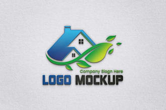 esign a realistic paper texture logo for professional brand presentation