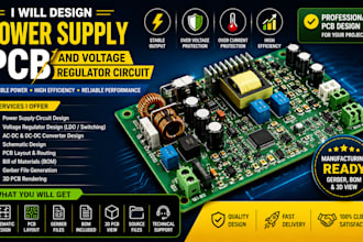 design power supply pcb and voltage regulator circuit