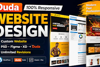 build a custom modern responsive duda website design