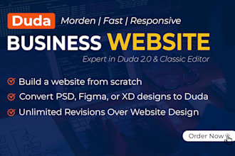 build and design a website using the duda website builder