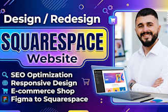 do custom squarespace website design, redesign, or figma to squarespace
