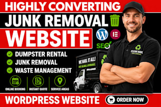 design a junk removal dumpster rental waste management website