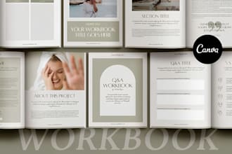 design editable canva ebook,  PDF lead magnet, canva workbook, workbook, ebook
