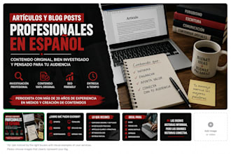 write professional articles and blog posts in spanish