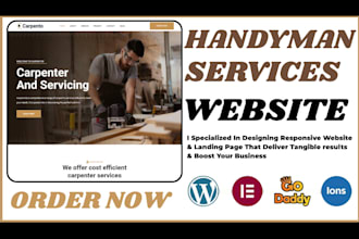 build handyman services website general contractor, tiling, painting website