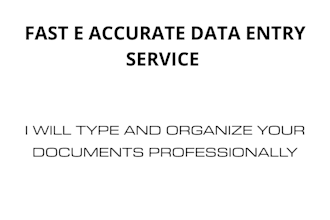 accurate data entry and virtual assistant work