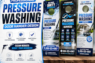 design pressure washing door hangers that generate local leads